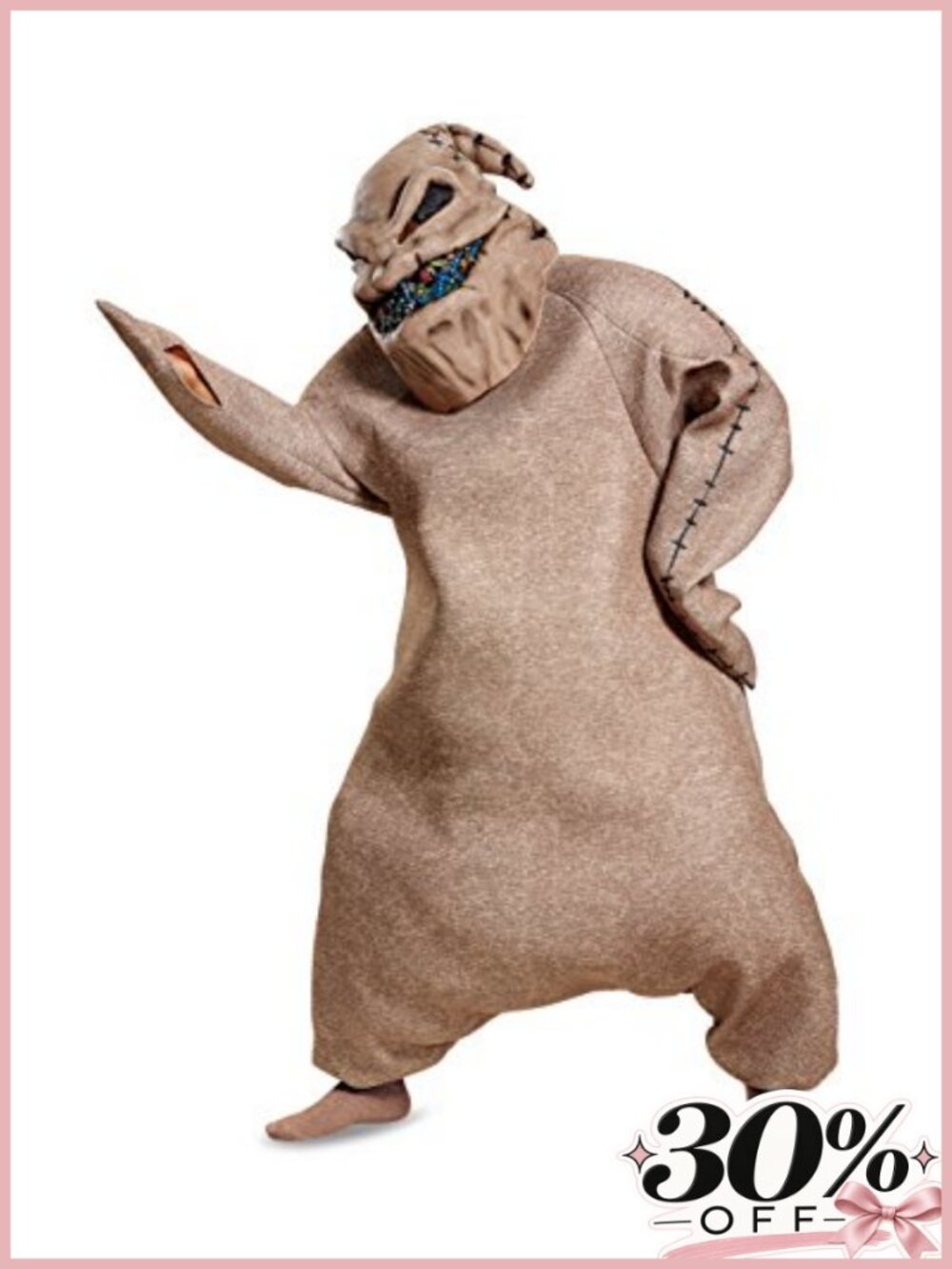 Oogie Boogie Prestige Adult Costume Vinyl Mask Officially Licensed